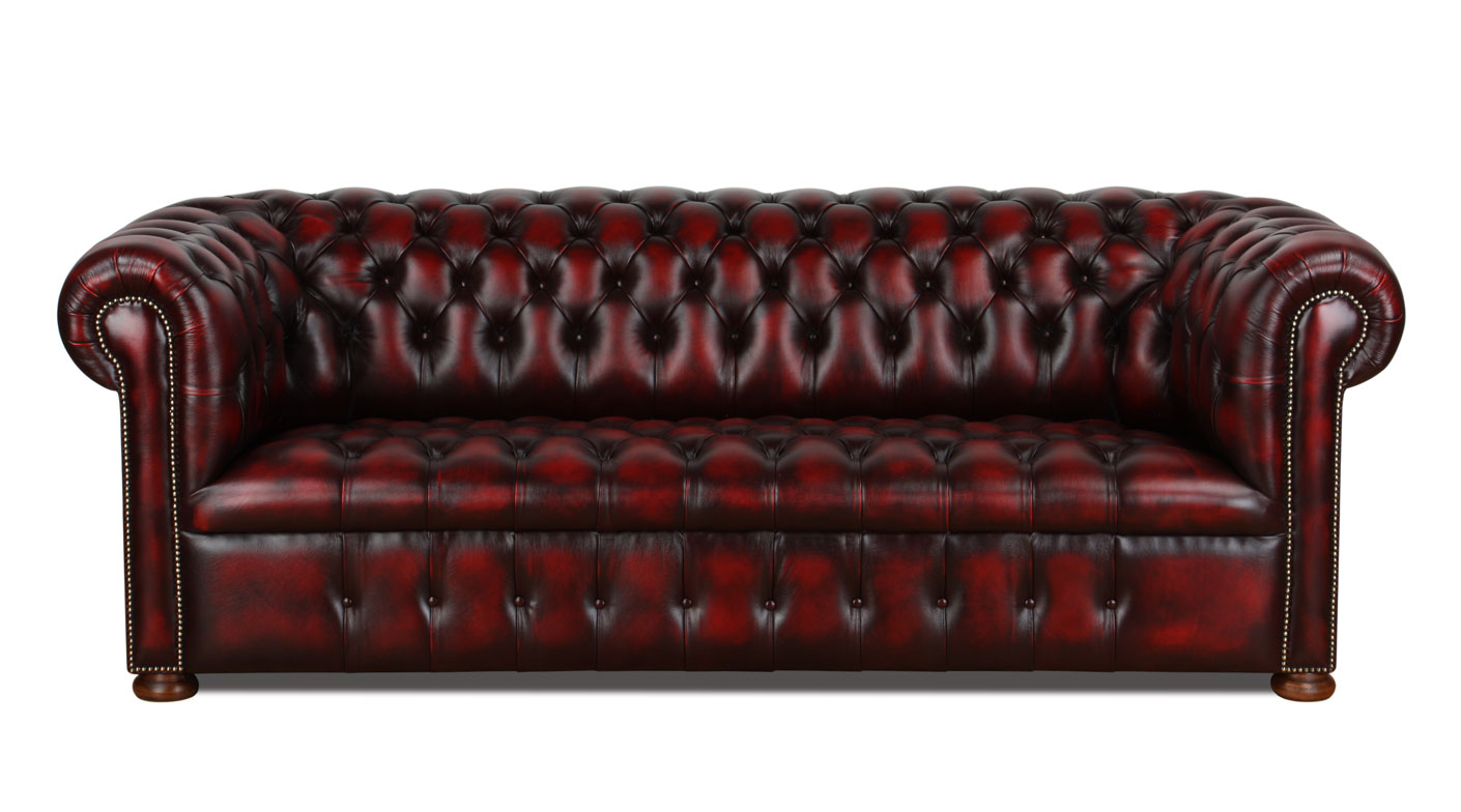 Chesterfield Sofa Rot Leder
